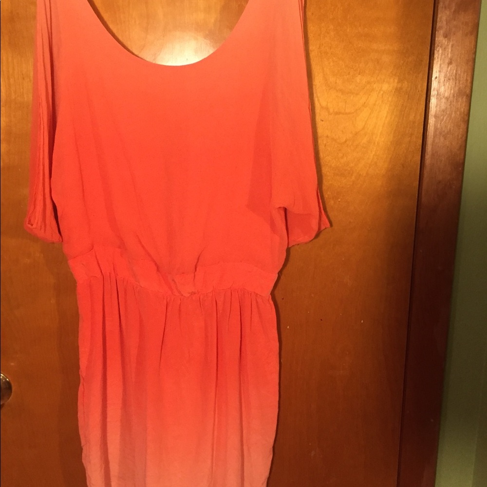 Gypsy 05 Deep Coral Designer Mini Dress Size M